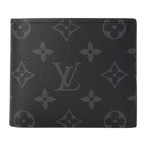 Louis Vuitton Monogram Eclipse Black Portefeuille Wallet NM Gray